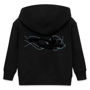 Bi-Fin Freedive Apnea - Kids Organic Zip-up Hoodie by Stanley/Stella - black - Back