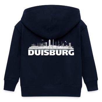 duisburg_city_hell01 detail - Kids Organic Zip-up Hoodie by Stanley/Stella - navy - Back