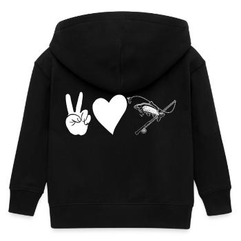 Angler Angeln - Kinder Organic Kapuzenjacke Mini Cultivator von Stanley/Stella - Schwarz - Hinten