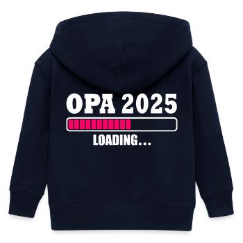 Opa 2025 - Kinder Organic Kapuzenjacke Mini Cultivator von Stanley/Stella - Navy - Hinten