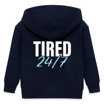 24/7 müde - Kinder Organic Kapuzenjacke Mini Cultivator von Stanley/Stella - Navy - Hinten