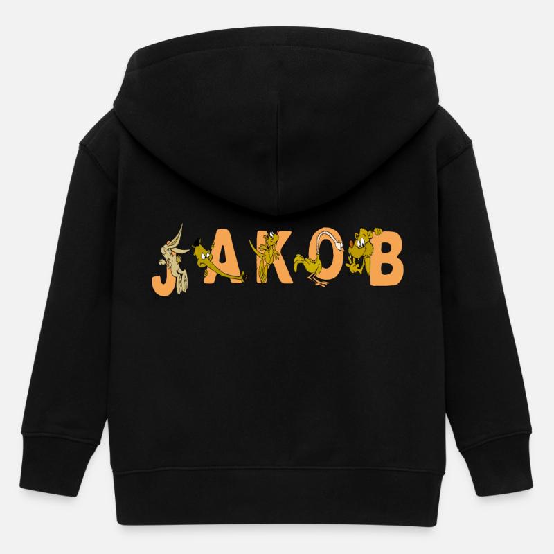 Jakob - Kinder Organic Kapuzenjacke Mini Cultivator von Stanley/Stella - Schwarz