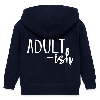 Adulte-ish Drôle Relatable Humour Déclaration - Veste à capuche enfant bio Stanley/Stella - marine - Dos