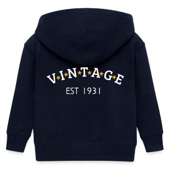 Jahrgang ist 1931 - Kinder Organic Kapuzenjacke Mini Cultivator von Stanley/Stella - Navy - Hinten