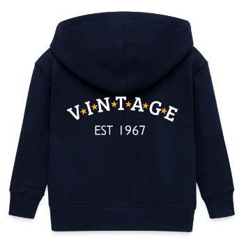 Jahrgang ist 1967 - Kinder Organic Kapuzenjacke Mini Cultivator von Stanley/Stella - Navy - Hinten