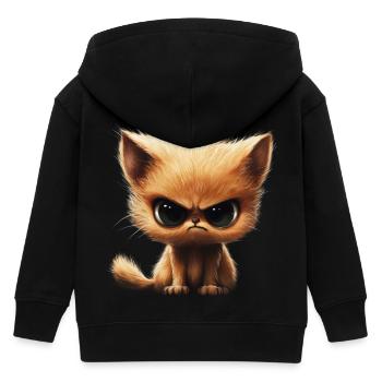 Drôle en colère chat lundi pas maintenant - Veste à capuche enfant bio Stanley/Stella - noir - Dos