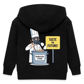 Taste the Future ! - Kinder Organic Kapuzenjacke Mini Cultivator von Stanley/Stella - Schwarz - Hinten