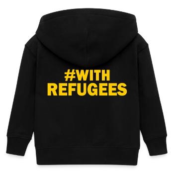 With refugees - Kinder Organic Kapuzenjacke Mini Cultivator von Stanley/Stella - Schwarz - Hinten