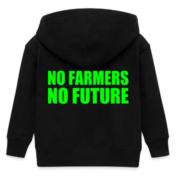 No farmers no future - Kinder Organic Kapuzenjacke Mini Cultivator von Stanley/Stella - Schwarz - Hinten