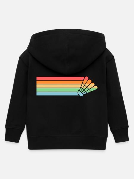 Federball Badminton - Kinder Organic Kapuzenjacke Mini Cultivator von Stanley/Stella - Schwarz
