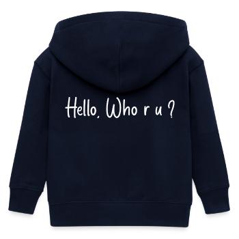 Funny Sayings and Sarcastic, Joke, Funny - Kids Organic Zip-up Hoodie by Stanley/Stella - navy - Back
