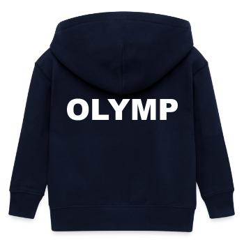 Olymp Berg der Götter und der Kräfte. Bodybuilder - Kinder Organic Kapuzenjacke Mini Cultivator von Stanley/Stella - Navy - Hinten