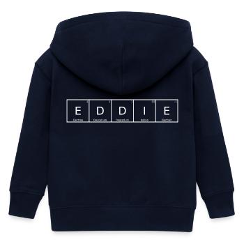 Eddie Nom Prénom Chimie Tableau périodique Eléments - Veste à capuche enfant bio Stanley/Stella - marine - Dos