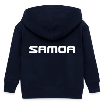 Samoa Logo - Polynesien - Pazifik - Südsee - Kinder Organic Kapuzenjacke Mini Cultivator von Stanley/Stella - Navy - Hinten