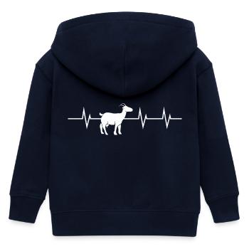 Heartbeat of a Goat - Kinder Organic Kapuzenjacke Mini Cultivator von Stanley/Stella - Navy - Hinten