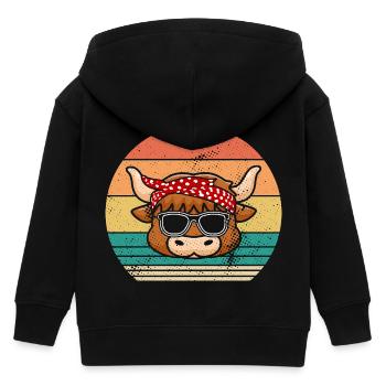 Bovins de buffle Bœufs - Veste à capuche enfant bio Stanley/Stella - noir - Dos
