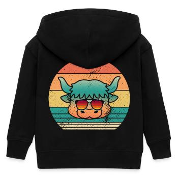 Bovins de buffle Bœufs - Veste à capuche enfant bio Stanley/Stella - noir - Dos