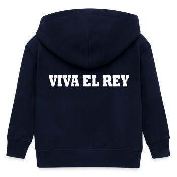 Viva el rey - Kids Organic Zip-up Hoodie by Stanley/Stella - navy - Back