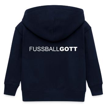 Fussball - Fussball Gott - Gottheit - Kinder Organic Kapuzenjacke Mini Cultivator von Stanley/Stella - Navy - Hinten