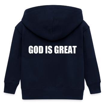 god is great - Veste à capuche enfant bio Stanley/Stella - marine - Dos