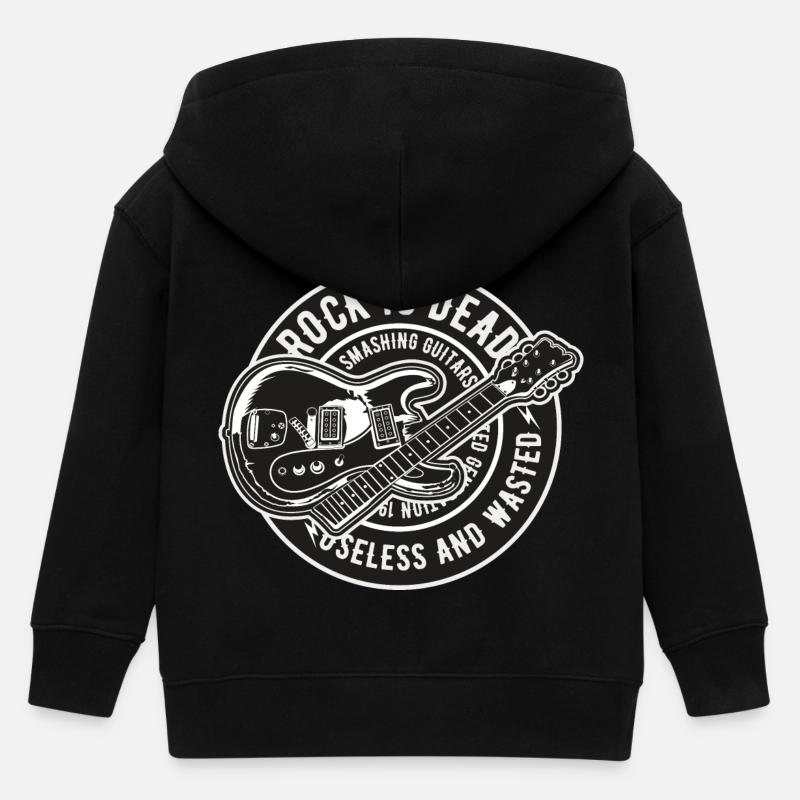 Le rock est mort - Veste à capuche enfant bio Stanley/Stella - noir