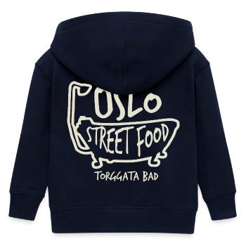 Oslo Street Food - Kinder Organic Kapuzenjacke Mini Cultivator von Stanley/Stella - Navy - Hinten