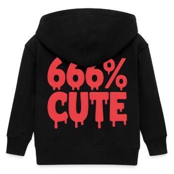 666% Cute! Satanistisches Goth Girl Design - Kinder Organic Kapuzenjacke Mini Cultivator von Stanley/Stella - Schwarz - Hinten