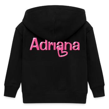 Adriana Name Ballonschrift - Kinder Organic Kapuzenjacke Mini Cultivator von Stanley/Stella - Schwarz - Hinten