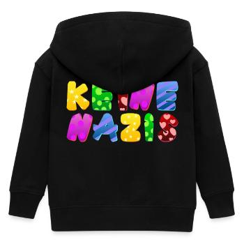 AfD stoppen gegen rechts Demokratie Vielfalt links - Kinder Organic Kapuzenjacke Mini Cultivator von Stanley/Stella - Schwarz - Hinten