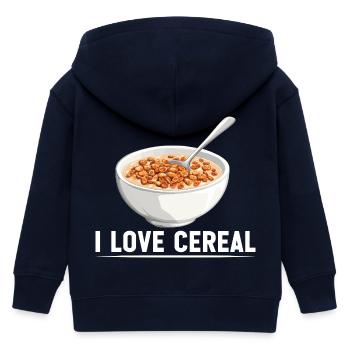 I Love Cereal 16 - Kinder Organic Kapuzenjacke Mini Cultivator von Stanley/Stella - Navy - Hinten
