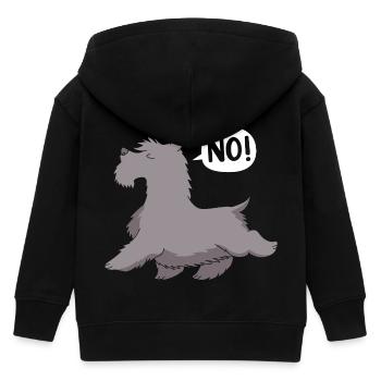 Scottish Terrier - Kids Organic Zip-up Hoodie by Stanley/Stella - black - Back