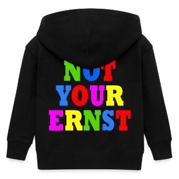 Not your ernst - Kinder Organic Kapuzenjacke Mini Cultivator von Stanley/Stella - Schwarz - Hinten