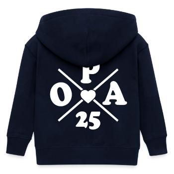 Opa 2025 - Kinder Organic Kapuzenjacke Mini Cultivator von Stanley/Stella - Navy - Hinten