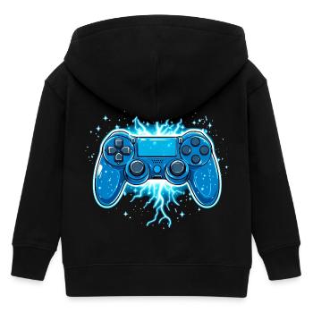 Gaming Controller Blitze Gamer Konsole Geschenk - Kinder Organic Kapuzenjacke Mini Cultivator von Stanley/Stella - Schwarz - Hinten