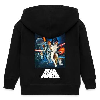 Star Wars Retro Motiv - Kinder Organic Kapuzenjacke Mini Cultivator von Stanley/Stella - Schwarz - Hinten