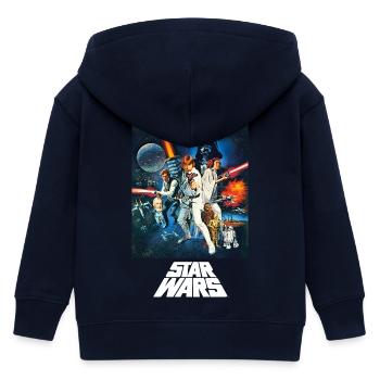Star Wars Retro Motiv - Kinder Organic Kapuzenjacke Mini Cultivator von Stanley/Stella - Navy - Hinten