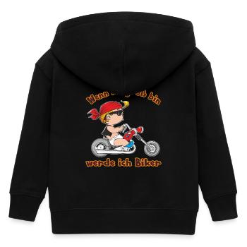 Wenn ich groß bin werd ich Biker - RAHMENLOS Baby - Kinder Organic Kapuzenjacke Mini Cultivator von Stanley/Stella - Schwarz - Hinten
