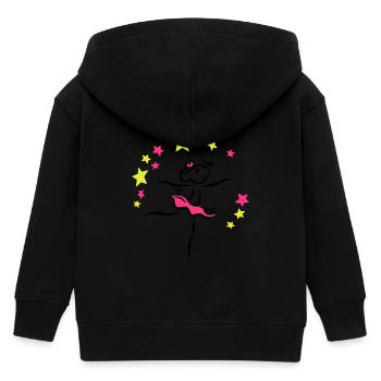 Tanzmaus | Tanzshirts - Kinder Organic Kapuzenjacke Mini Cultivator von Stanley/Stella - Schwarz - Hinten
