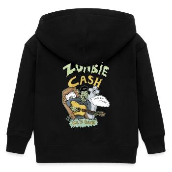 zombie cash - Kids Organic Zip-up Hoodie by Stanley/Stella - black - Back