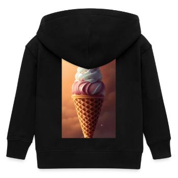 Eiscreme - Kinder Organic Kapuzenjacke Mini Cultivator von Stanley/Stella - Schwarz - Hinten