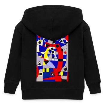 Abstrakte Kunst - Kinder Organic Kapuzenjacke Mini Cultivator von Stanley/Stella - Schwarz - Hinten