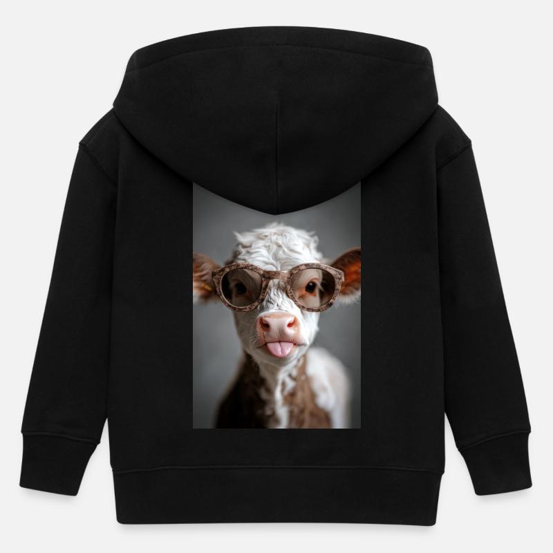 Cooles Kalb mit Attitüde - Kinder Organic Kapuzenjacke Mini Cultivator von Stanley/Stella - Schwarz
