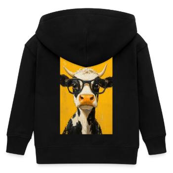 Vache fraîche avec des lunettes - Veste à capuche enfant bio Stanley/Stella - noir - Dos
