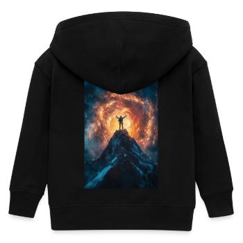 Unter kosmischem Feuer - Kinder Organic Kapuzenjacke Mini Cultivator von Stanley/Stella - Schwarz - Hinten