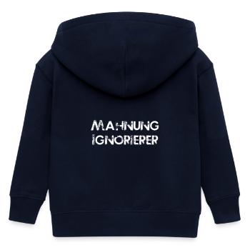 Mahnung Rechnung Mahnbescheid Schulden Gläubiger - Kinder Organic Kapuzenjacke Mini Cultivator von Stanley/Stella - Navy - Hinten