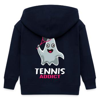 Tennis Matchball Tennisspieler Tennis-ghost - Kinder Organic Kapuzenjacke Mini Cultivator von Stanley/Stella - Navy - Hinten