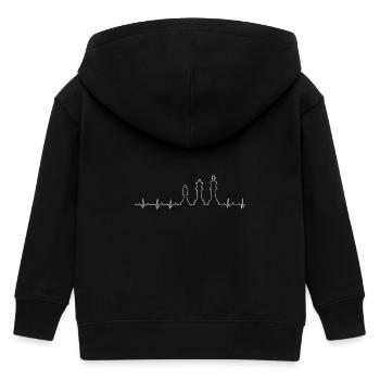 Schach - Heartbeat - Kinder Organic Kapuzenjacke Mini Cultivator von Stanley/Stella - Schwarz - Hinten