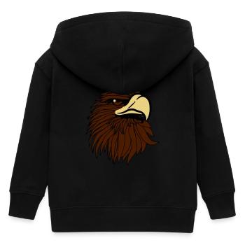 Adler adlerkopf - Kinder Organic Kapuzenjacke Mini Cultivator von Stanley/Stella - Schwarz - Hinten