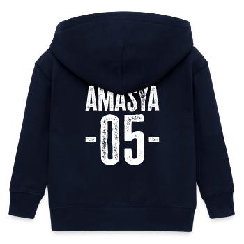 Amasya 05 – Fier de la culture turque - Veste à capuche enfant bio Stanley/Stella - marine - Dos