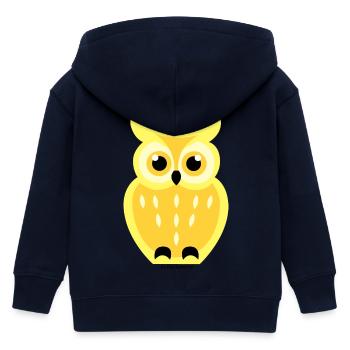Eule gelb - Kinder Organic Kapuzenjacke Mini Cultivator von Stanley/Stella - Navy - Hinten